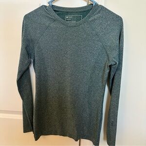 Figs Long Sleeve Salta Underscrub Top - Heather Green